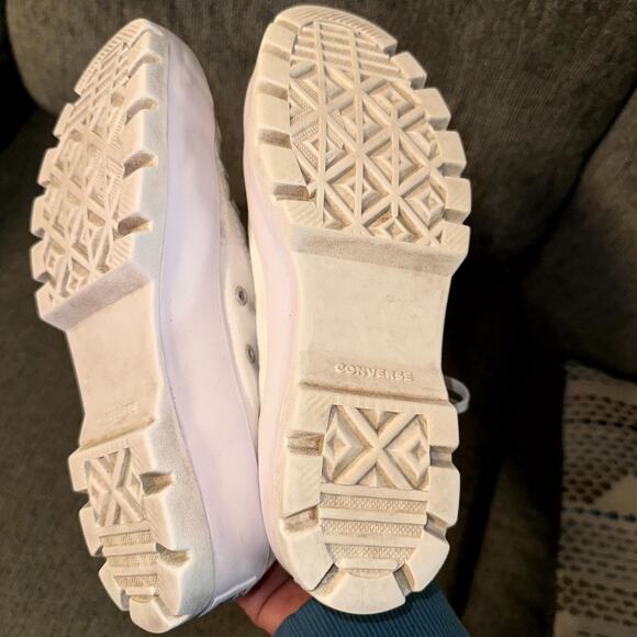 Converse Chuck Taylor All Star Lugged Heel Shoes Women 8 White High-Top Sneakers - Picture 7 of 7